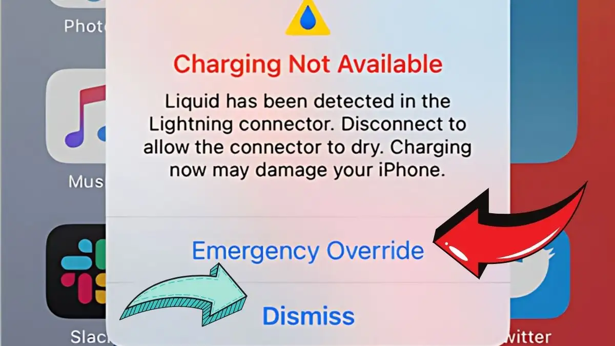liquid detected in lightning connector