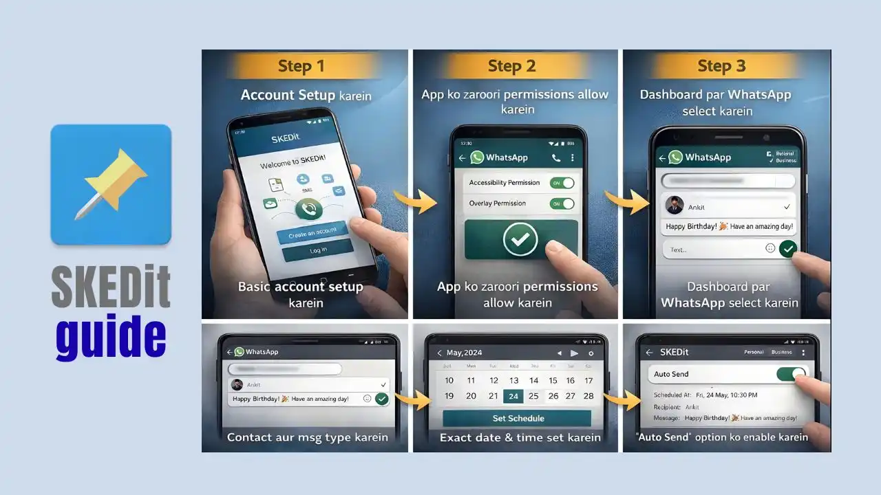 How to Schedule a Text Message on WhatsApp Using SKEDit App