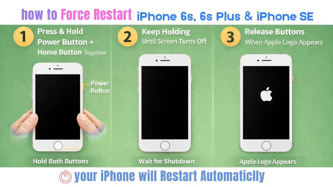 how to Restart iPhone 6s, 6s Plus and iPhone SE